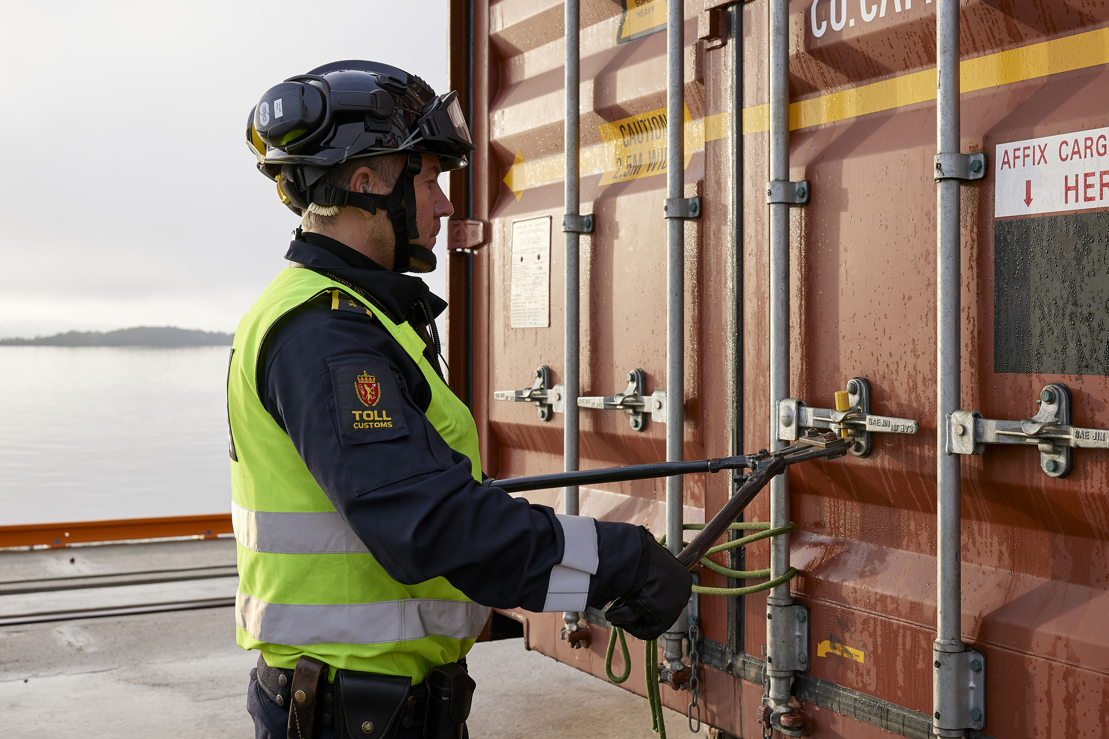 Tollkontoll konteiner. Fra Oslo havn. Foto: Mark Purnell/Tolletaten.